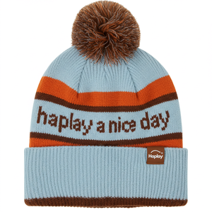 Custom Knitted Jacquard Design <strong>Beanie</strong> Hats with Embroidery Personalized Logo <strong>Pom</strong> <strong>Pom</strong> Winter Bobble Hat - Product Image 2