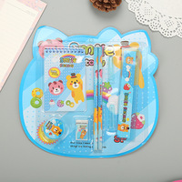 Ensemble de papeterie créative pour étudiants de 8 pièces, livre pour enfants, gomme, crayon, règle, cadeau parfait pour les étudiants