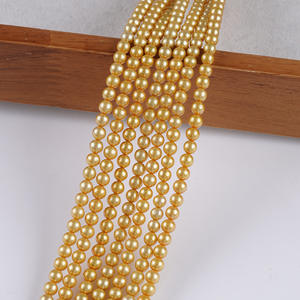 Perles d'eau douce rondes naturelles de 4-5 mm, blanches/roses/colorées, en vrac, semi-finies, pour colliers et bracelets DIY, accessoires - Product Image 5