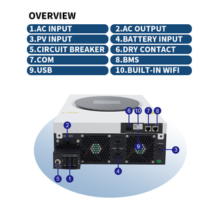 4KW 24V ハイブリッドソーラーインバーター 230V オンオフグリッド 家庭用 高効率 エネルギー貯蔵変換電源システム - Product Image 3