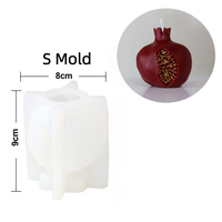 Moule en silicone 3D Grenade pour bougies, savons, cires, résine époxy, plâtre, argile polymère, bonbons, chocolat, gâteaux et décoration intérieure