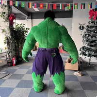 Funtoys Costume de Mascotte Gonflable Géant Hulk Vert, Personnage de Dessin Animé, pour Fêtes Costumées, Publicité et Cérémonies