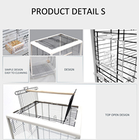 Kinghotpet — Cage de voyage pour les oiseaux, verre blanc transparent, avec maille métallique, haute qualité, Diy