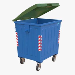 Contenedor de Basura de Plástico HDPE Galvanizado de Diseño Nuevo para Exteriores, Marca BDB, Modelo Ecológico BDB.121100-P, 770/1100 Litros - Product Image 5