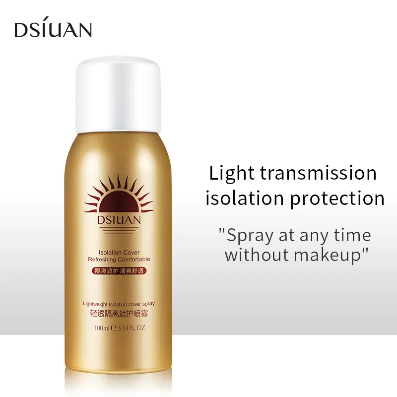 DSIUAN — Base de maquillage léger, Anti-brume, Anti-UV, éclaircissant, vaporisateur corporel pour femmes, 2020