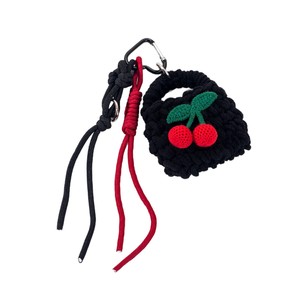 Pochette pour casque AM Cool Cherry; Pochette personnalisée <span class=keywords><strong>en</strong></span> <span class=keywords><strong>macramé</strong></span> Emballage Décoration Pendentif <span class=keywords><strong>DIY</strong></span> <span class=keywords><strong>Porte</strong></span>-clés - Product Image 1