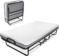 Cama Plegable Individual/Doble para Oficina/Apartamento con Marco, Colchón y Panel de Puerta
