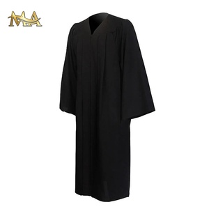 Toga <span class=keywords><strong>de</strong></span> Graduación Universitaria al por Mayor OEM, Toga y Birrete <span class=keywords><strong>de</strong></span> Graduación Negro Mate para Adultos - Product Image 2
