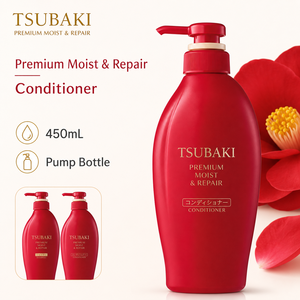 Après-shampoing japonais hydratant et réparateur TSUBAKI Premium 450ml avec KÉRATINE pour cheveux secs, frisés et abîmés - Product Image 2