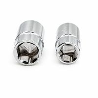 Télescopique 40 #   Clé à douille double en acier au carbone pour voiture et camionnette, rallonge de roue extensible, antidérapante, entièrement polie, chromée