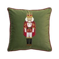 Coussin décoratif brodé de style marocain en polyester pour fête de Noël et canapé de salon, tête de lit, forme carrée
