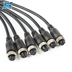 Nhà máy ép phun gx12 hàng không cắm 2-7pin không được che chở-1m PVC/PUR đúc Cáp nam/nữ kết nối - Product Image 1