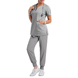 Combinaison de travail pour infirmières, pantalon cargo de haute qualité avec logo personnalisé, ensemble de blouses pour le travail à l'hôpital et uniforme médical - Product Image 3