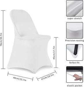 Fundas para Sillas Plegables de Spandex, Funda Protectora Universal Ajustable para Sillas para Bodas, Fiestas, Banquetes, Días Festivos, Celebraciones - Product Image 3