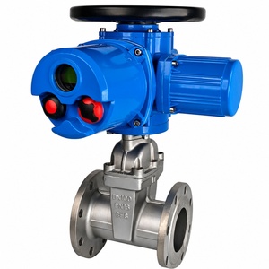 วาล์วประตูแบบลิ่มหน้าแปลนสแตนเลส CF8 316 PN16 Class 150 แบบมีระบบควบคุม DN100 สำหรับน้ำ/น้ำมัน/ก๊าซ/ไอน้ำ/อากาศ - Product Image 1