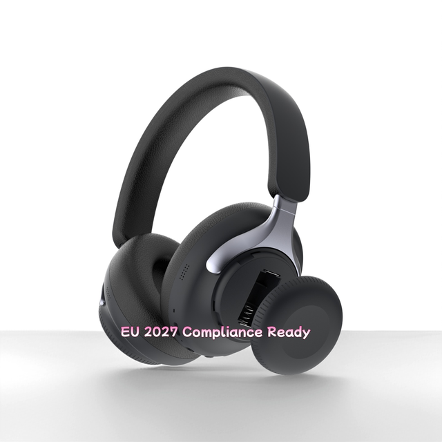 Replaceable Battery Headphones Wireless Blue tooth 5.4 ANC EU 2027 Compliance Over Ear Headset HiFi Stereo Sound Music Mic