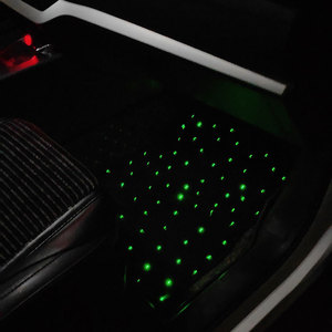 RSPOF Ensemble complet de tapis de voiture en fibre optique Starlight en tissu personnalisé <span class=keywords><strong>4</strong></span> pièces Tapis de sol universels en fibre optique <span class=keywords><strong>Star</strong></span> Light pour voiture - Product Image 2