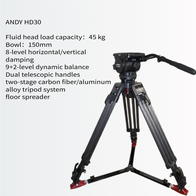 Professional Tripod Kit with Hydraulic Head, Load Range: 30kg / Material: Aluminum Alloy&Carbon Fiber Optional