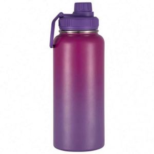 32oz Insulated Aluminum Water Bottle <b>with</b> <b>Straw</b> 6-12 Hours Thermal Insulation Office Cup for Camping Gym & Sports - Product Image 2