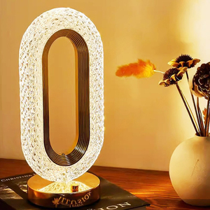 Star and Moon LED Table Lamp Crystal Shade <b>Touch</b> Control Dimmable Warm White <b>Light</b> for Bedroom Decor - Product Image 6