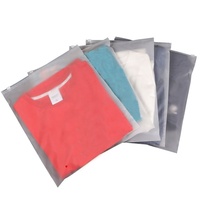 Sacs en PE zip-lock transparents givrés avec LOGO personnalisé emballage en plastique EVA épaissi pour vêtements chaussures chaussettes