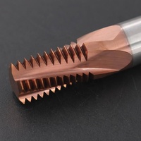 Fraise à fileter NPT pour tuyaux en acier, en carbure monobloc revêtu, pour usinage CNC, usage général, haute vitesse, spirale profonde, précision