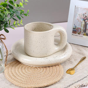 Juego de Taza y Platillo de Cerámica TaoYang, Color Blanco Hueso, Duradero, Hecho en Chaozhou, DB1773 - Product Image 3