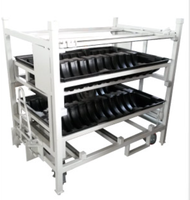 AOCHEN Étagère de garage réglable, peu encombrante, porte-outils de voiture, acier robuste, revêtement en poudre, transport sécurisé, support de pièces de voiture en métal