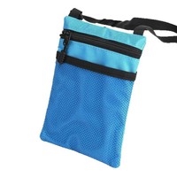 Tas Selempang Dada Beckon Custom Polyester dengan Logo, Dompet, Penutup Paspor RFID, Tempat Ponsel, Tas Leher untuk Perjalanan