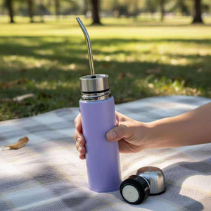 Offerta Speciale: Teiera per Mate Argentina <span class=keywords><strong>da</strong></span> 750ml, Borraccia Termica a Doppia <span class=keywords><strong>Parete</strong></span> in Acciaio Inox per Campeggio all'Aperto - Product Image 3