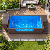 Système de massage aquatique familial de grande taille inspiré des centres de villégiature, jacuzzi extérieur, spa, piscine hors sol en fibre de verre