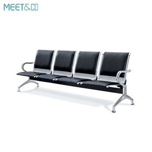 Chaise publique moderne en acier inoxydable avec coussin pour aéroport, centre commercial, école, hôpital, hôtel et usage extérieur - Product Image 4