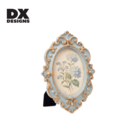 Cadre photo ovale vintage baroque DX Designs 4x6 5x7 pouces, cadre en résine gaufrée perle, décoration européenne pour la maison, le bureau ou un mariage