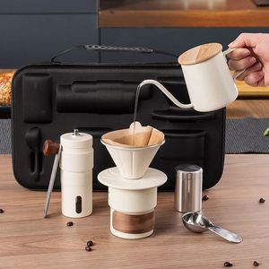 Kit de Inicio para Barista con Molinillo Manual, Gotero para Verter, Jarra de Vidrio y Varillas de Bambú para Remover - Product Image 1
