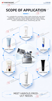 Machine automatique de remplissage et de scellage de tubes avec chauffage interne, refroidisseur et alimentateur automatique pour l'emballage de crèmes et pâtes cosmétiques en tubes