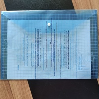 Sac de document étudiant A4 transparent avec bouton PP mallette de papeterie de bureau 209 produit de classement de sac d'information