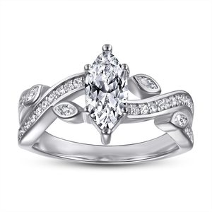 <b>Jewelry</b> Manufacturers 925 Sterling Silver Rings Women's Stylish ring Romantic Marquise Cut Rhodium Plated Women's Fine <b>Jewelry</b> - Product Image 6