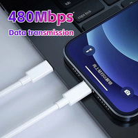 Kabel Data USB C ke C Pengisian Cepat 100W 1M 1.5M 2M Kabel Data Tipe C untuk Ponsel