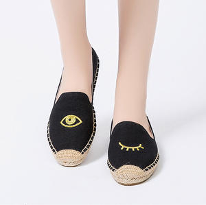 Nicecin Mode Yeux Conception <span class=keywords><strong>Espadrilles</strong></span> Femmes Chaussures Appartements Chanvre Mocassins Pêcheurs Chaussures <span class=keywords><strong>Les</strong></span> <span class=keywords><strong>Espadrilles</strong></span> Femme OEM Espadrille - Product Image 5