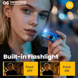 Mini caméra d'action G6 Thumb Keychain, écran 0,96 pouce, style rétro, compatible carte mémoire, enregistreur vidéo 1080P, très petite caméra. - Product Image 4