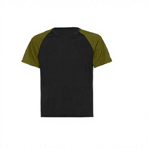 <b>Men's</b> Half Sleeve Sporty Quick Dry Breathable T-Shirt Black Olive Green Solid Slim Fit O-Neck Casual Jersey Knitted Cotton Top - Product Image 3