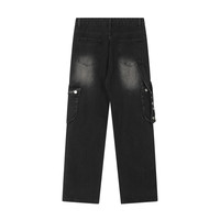 Hip Hop Denim Salopette Hommes Denim Jeans Tapered Denim Cargo Pantalon Hommes Pantalons Jeans