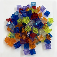 Jouets en plastique transparents, plaques 1x1 à points, pour assembler librement des images pixel art, 3024 blocs de construction