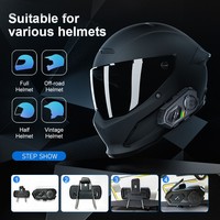 X3-V8 Su Geçirmez Kask Bluetooth İletişim Sistemi 5.1+5.4 Çipli 8 Kişilik Motosiklet İnterkom Grubu
