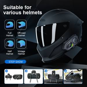 Intercomunicador para Casco Impermeable X3-V8 con Comunicación Bluetooth, Chips 5.1+5.4, Intercomunicador para Motocicleta para 8 Personas - Product Image 4