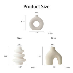 Juego de 3 Jarrones Nórdicos Modernos Personalizados, Decoraciones Mini para Sala de Estar, Juego de Jarrones de Cerámica Mate para Decoración de <span class=keywords><strong>Hotel</strong></span>, Hogar y Oficina - Product Image 6