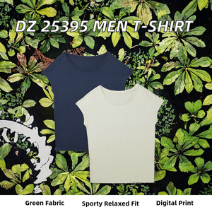 T-shirt en coton et fibre de bambou pour femme, col rond, tricoté, manches courtes, coupe ample, vêtement décontracté d'été - Product Image 2
