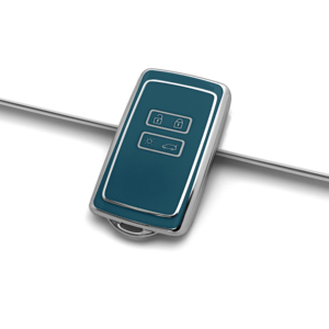 DM Vente flash Housse de clé en TPU <span class=keywords><strong>à</strong></span> bord argenté compatible avec <span class=keywords><strong>Renault</strong></span> Clio <span class=keywords><strong>Espace</strong></span> 5 Master Bus Talisman Megane Porte-clés Accessoires - Product Image 3