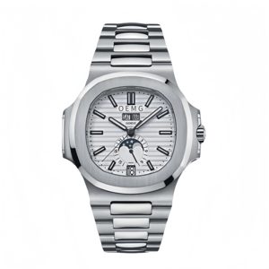 Montre mécanique pour homme 40 mm avec logo personnalisé, mouvement ETA 324, fabrication usine 5711, 8,3 mm de finesse, étanche, réserve de marche, support 3K - Product Image 1