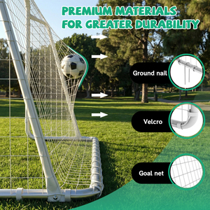 But de football portable USA avec filet et cônes d'entraînement pour enfants, équipement sportif d'extérieur, utilisable toutes saisons, pliable - Product Image 6